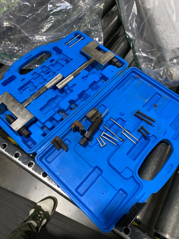 Photo 1 of  Engine Timing Chain Removal Installer Breaker Assembly Tools Kit Riveting Tool Double Camshaft Disassembler Compitable with Mercedes Benz M271 M272 M273 M276 Chrysler Replacemen for Jeep 