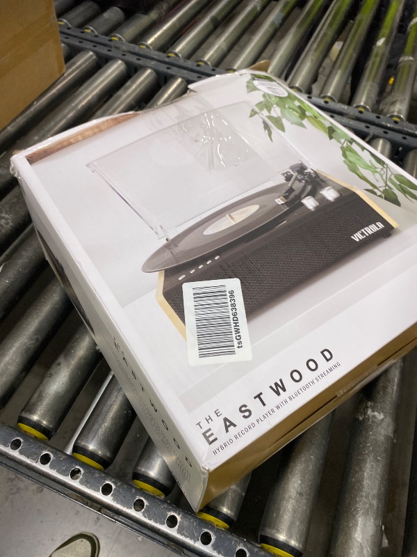 Photo 1 of Victrola Eastwood – Bluetooth Record Player – 3-Speed Turntable, Premium MM Cartridge, Vinyl Stream for Wireless Streaming, Removable Dust Cover, Built-in Speakers (Bamboo)