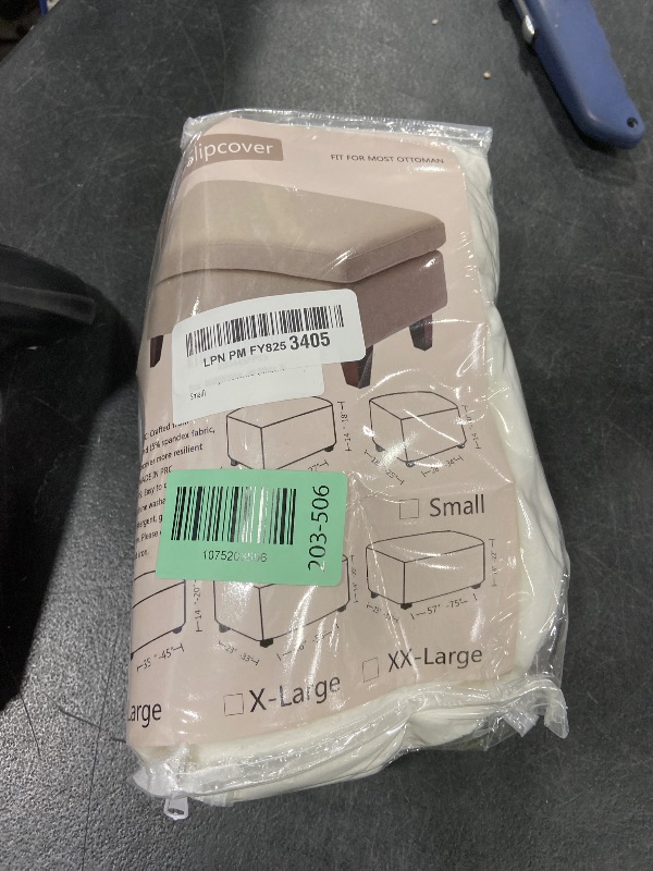 Photo 1 of MAXIJIN Velvet Ottoman Cover Rectangular Stretch Square Ottoman Covers Slipcover Rectangle Washable Foot Stool Cover Thick Storage Protector with Elastic Bottom (Ottoman X-Small, White)