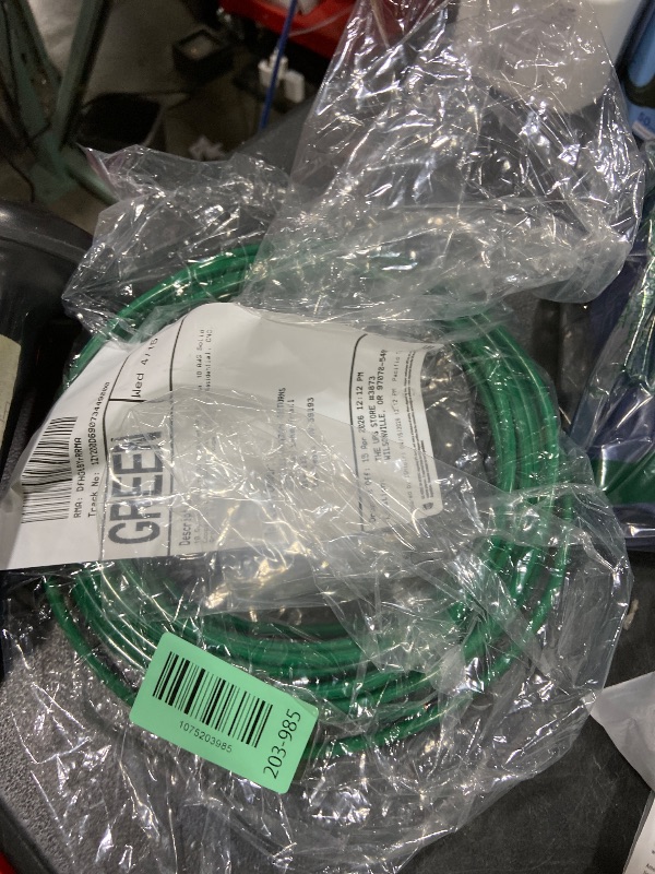 Photo 1 of 10 Gauge THHN Wire 30 FT Rated 600V OFC Cable, 10 AWG Solid Copper Wire with Nylon Jacket for Building Residential, CNC, Ground, Industrial (10 Gauge, Green)