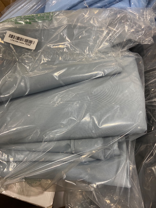 Photo 1 of Tounosnt 14 Pcs Outdoor Patio Cushion Covers, Replaceable Waterproof Furniture Covers, Outdoor Non-Slip Covers with Zippers, Couch 3 Sizes, Covers Only, Light Blue