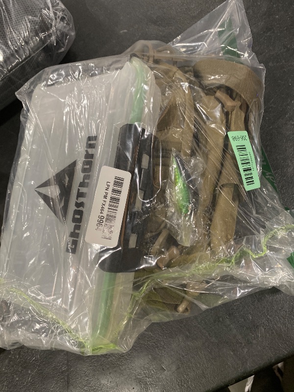 Photo 1 of Ghosthorn Fishing Backpack with Tackle Boxes, Fish Pliers, Fish Lip Gripper, Lures, Waterproof Tackle Bag with Rod Holder, Fishing Gear Sling Bag Gift For Men Women Anglers (Khaki)