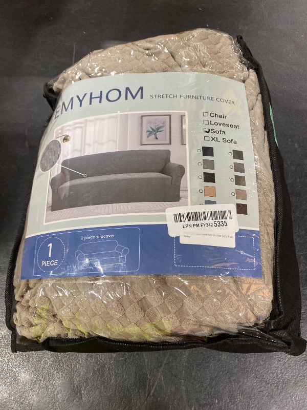 Photo 1 of YEMYHOM Couch Cover Latest Jacquard Design High Stretch Sofa Covers for 3 Cushion Couch, Pet Dog Cat Proof Slipcover Non Slip Magic Elastic Furniture Protector (Sofa, Khaki)