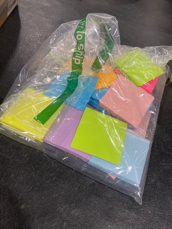 Photo 1 of (18 Pads) Pop Up Sticky Notes 3x3 Refills, Strong Adhesive Memo Pad Bulk with 9 Bright Colors, Suitable for Home, Office, School, Clean Removal