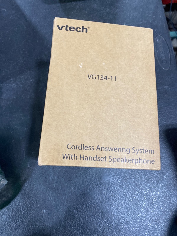 Photo 1 of [New] VTech VG134-11 DECT 6.0 Cordless Home Phone with Bluetooth Connection, Digital Answering Machine, Backlit Display,Full Duplex Speakerphone, Caller ID/Call Waiting,1000 ft Range (Black)