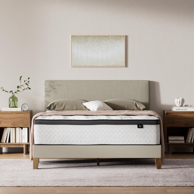 Photo 1 of Signature Design by Ashley Chime 12 Inch Hybrid Full Mattress, Memory Foam with Lumbar Support, High-Density Foam & Pocketed Coils for Comfort & Back Support, Mattresses in a Box, Full Size
