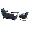 Photo 1 of Mayfield Park 4-Piece Wicker Patio Deep Seating Set With Cushion
