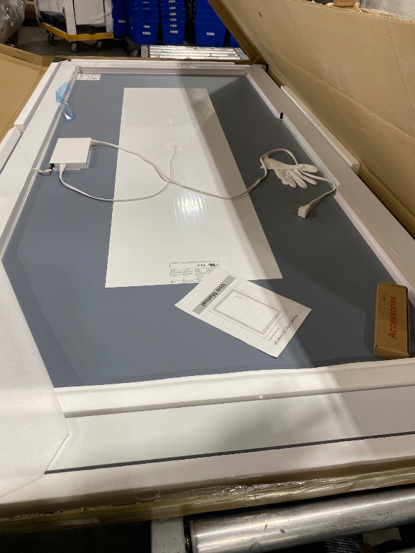 Photo 1 of LOAAO 80"X40" LED Mirror for Bathroom, Lighted Bathroom Mirror with Lights, Anti-Fog, Dimmable, Memory Function, Clear Reflection