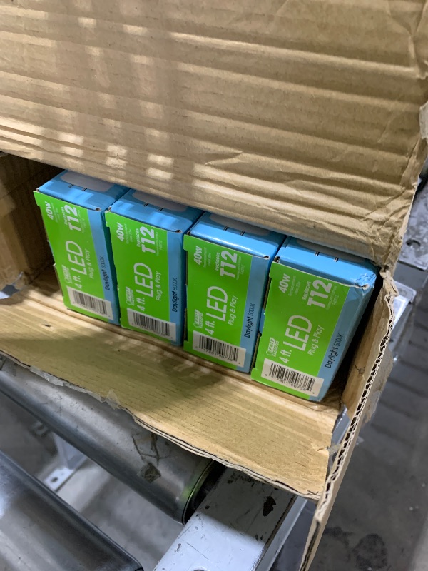 Photo 1 of Feit Electric 4 Ft. 40W Equivalent (20W), Daylight 5000K, T12 Direct Replacement Linear LED Tube Light Bulb, T1248/850/LEDG2/2/5, 10 Count