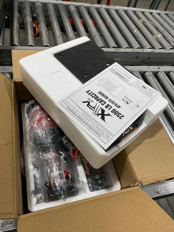 Photo 1 of XPV AUTO 2500lbs Electric Winch 12V Synthetic Rope Nylon Towing Winches for ATV UTV Boat Trailer