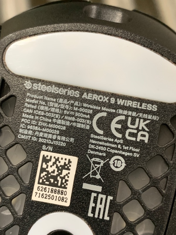 Photo 1 of SteelSeries Aerox 9 Wireless - Holey RGB Gaming Mouse - Ultra-lightweight Water Resistant Design - 18 Buttons – Bluetooth/2.4 GHz - 18K DPI TrueMove Air Optical Sensor