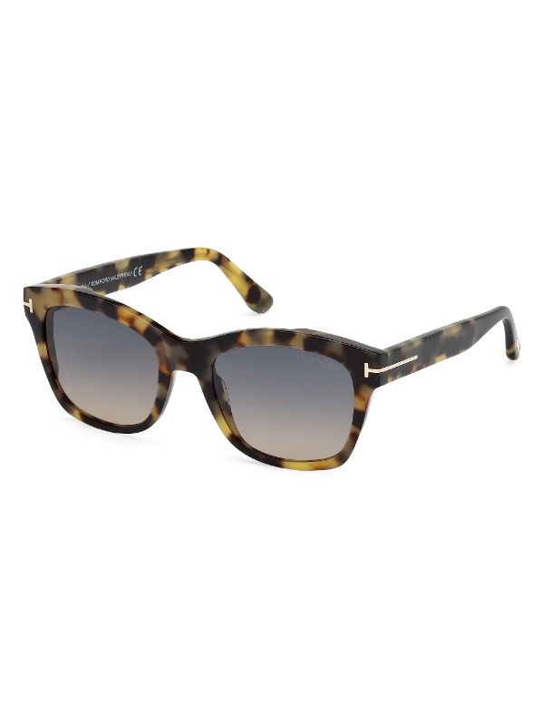 Photo 1 of Saint Laurent Women's Monogram Cat Eye Sunglasses, Ivory/Ivory/Brown, One Size