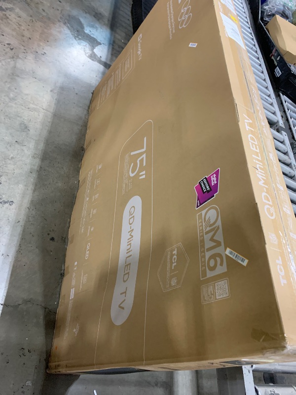 Photo 1 of TCL 75 Inch Class QM6K Series | Mini LED QLED 4K HDR | 75QM6K, 2025 Model | 120HZ-144HZ High Brightness Smart Google TV Dolby Atmos Onkyo Audio | Voice Remote Alexa Gaming Streaming Television