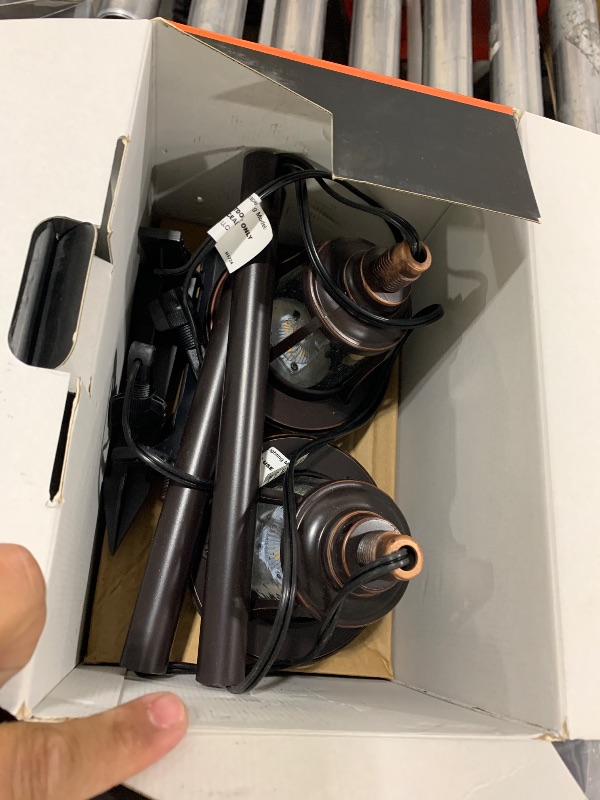 Photo 1 of GOODSMANN Low Voltage Landscape Lighting Oil Rubbed Bronze 8PK Path Lights Low Voltage 3W LED 120 Lumen 3000K Warm White with Cable Connectors