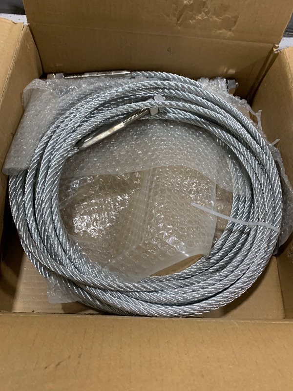 Photo 1 of Lazenta JSJ5-04-00CH Lift Equalizer Cable 389” Compatible with Challenger Lift E10 LE10 VLE10,Quality Lift EQ10,Replacement Car Hoist Galvanized Steel Wire Rope 2 Sets