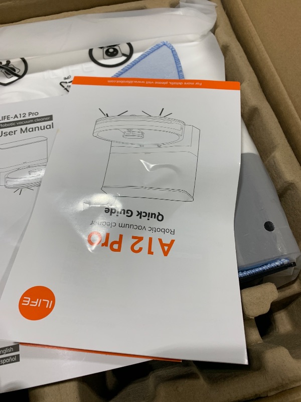 Photo 1 of ILIFE A12 Pro Robot Vacuum and Mop Combo, Self Emptying Station for 60 Days, LiDAR Navigation, Home Mapping, No-Go Zones, 2.4G WiFi/App/Alexa/Remote Control, for Hard Floors, 110V