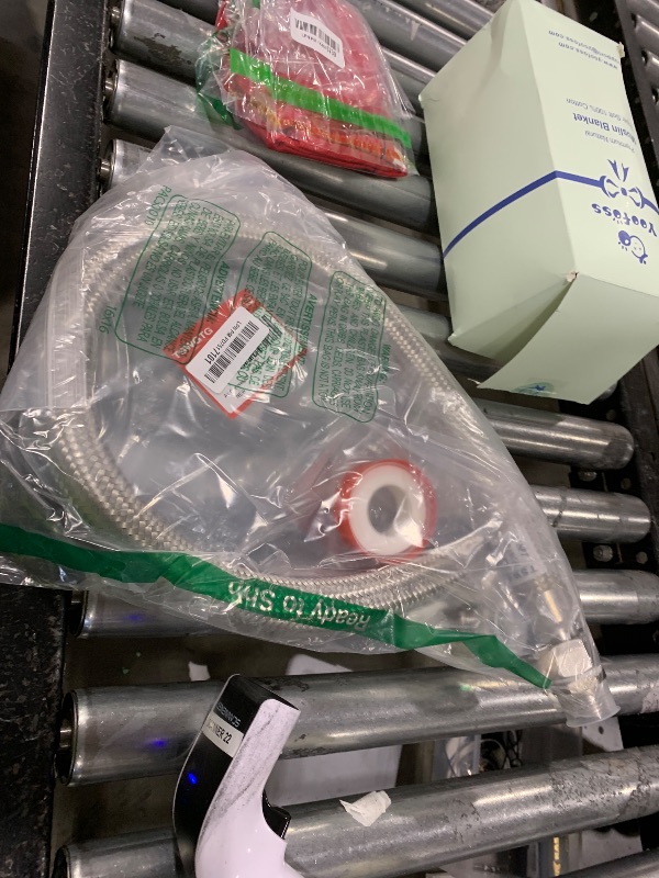 Photo 1 of 1" x 40" Air Compressor Jumper Hose – Corrugated Stainless Core, Braided Protective Sleeve, 870 PSI, 1" NPT Rotating Ends