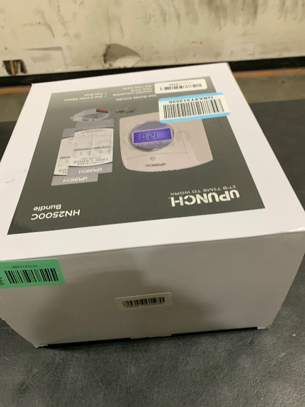 Photo 1 of uPunch HN2500 Calculating Time Clock Bundle for Small Business: Auto Align Employee Time Tracking System with 100 Time Cards, Ribbon, and Keys