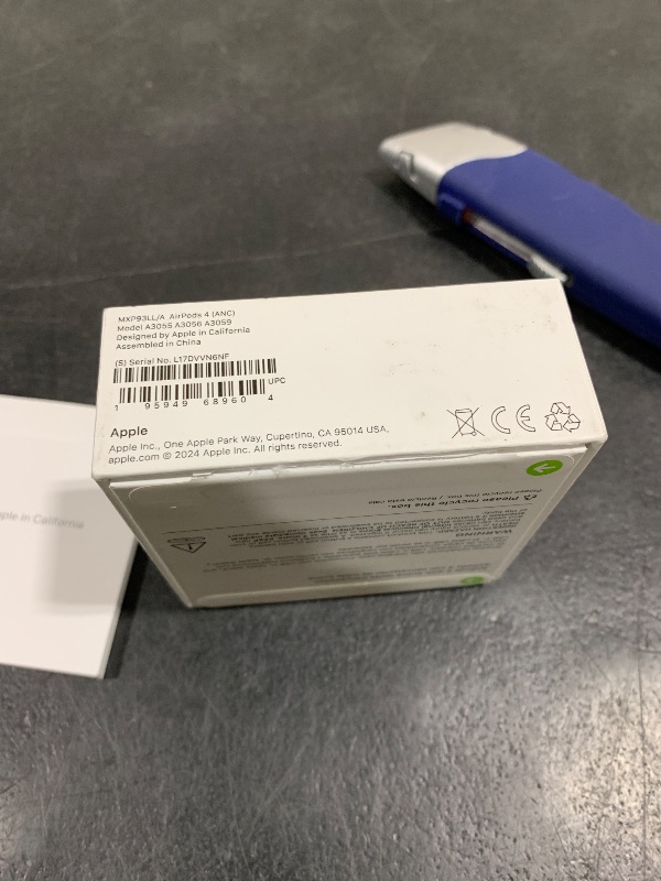 Photo 1 of Apple AirPods 4 Wireless Earbuds, Bluetooth Headphones, with Active Noise Cancellation, Adaptive, Transparency Mode, Personalized Spatial Audio, USB-C Charging Case, Wireless Charging, H2 Chip