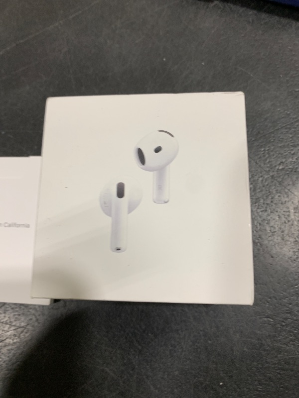 Photo 1 of Apple AirPods 4 Wireless Earbuds, Bluetooth Headphones, with Active Noise Cancellation, Adaptive, Transparency Mode, Personalized Spatial Audio, USB-C Charging Case, Wireless Charging, H2 Chip