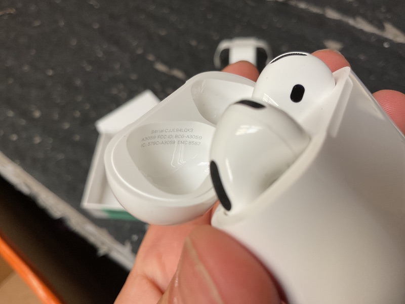 Photo 1 of Apple AirPods 4 Wireless Earbuds, Bluetooth Headphones, with Active Noise Cancellation, Adaptive, Transparency Mode, Personalized Spatial Audio, USB-C Charging Case, Wireless Charging, H2 Chip