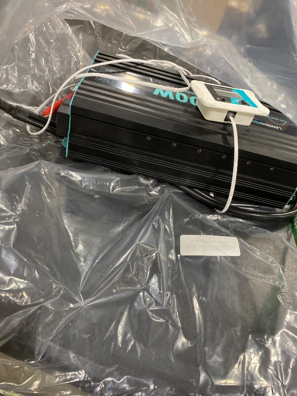 Photo 1 of LANDERPOW 3000 Watt Pure Sine Wave Inverter 24V DC to 120V AC for RV, Truck, Solar, Home, Off-Grid, Power Inverter with 3 AC Outlet, 30W USB-C, 5V 3.1A USB, Hardwire Port, Remote Control, Surge 6000W