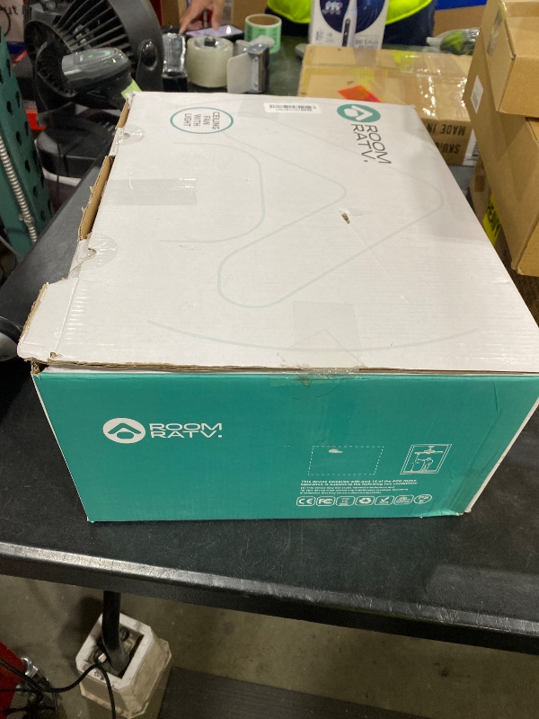 Photo 1 of Roomratv Farmhouse Fandelier Ceiling Fan with Lights Flush Mount, 20'' Caged Bladeless Ceiling Fan with Remote,Enclosed Small Fan Light Fixtures Low Profile for Rustic Bedroom Kitchen