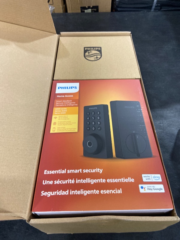 Photo 1 of Philips WiFi Keypad Door Lock with Handle, Built-in WiFi, APP Remote Control, Voice & Fingerprint Unlock, Smart Locks for Front Door with Auto Lock, Digital Front Door Lock Set, Keyless Entry Deadbolt
