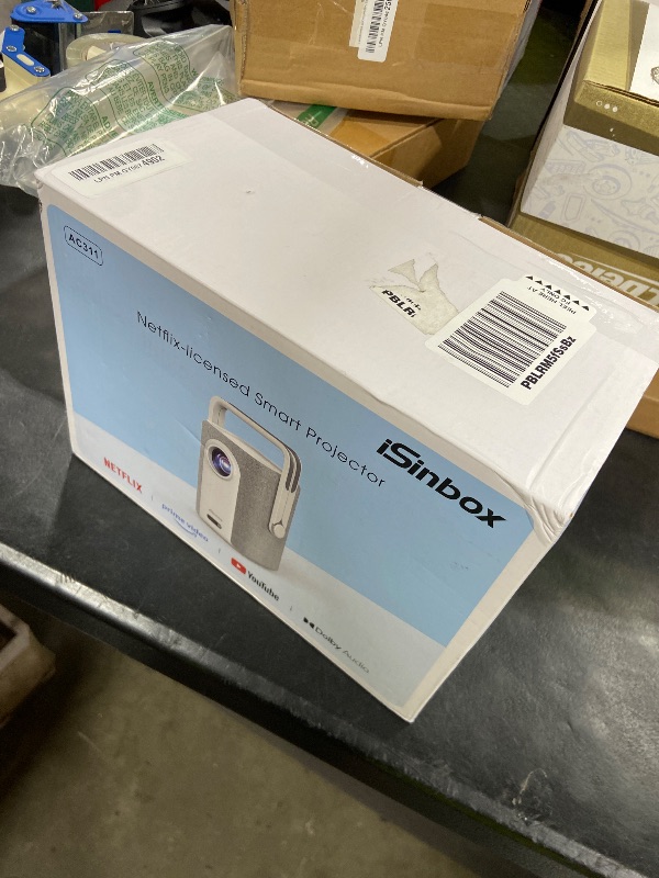 Photo 1 of [Short Throw/1200ANSI/Built in Apps] 4K Outdoor Projector with WiFi and Bluetooth, Auto Focus Projector with Dual-Mode Stand, Smart Portable Proyector with Netflix/YouTube/PrimeVideo & Dolby