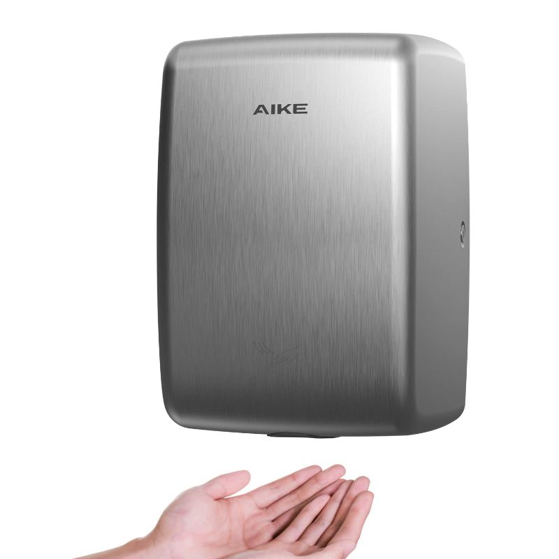 Photo 1 of AIKE UL Approved Compact Jet Hand Dryer Hard-Wired Friendly, 1350W 120V Brushed Stainless Steel Model AK2803D