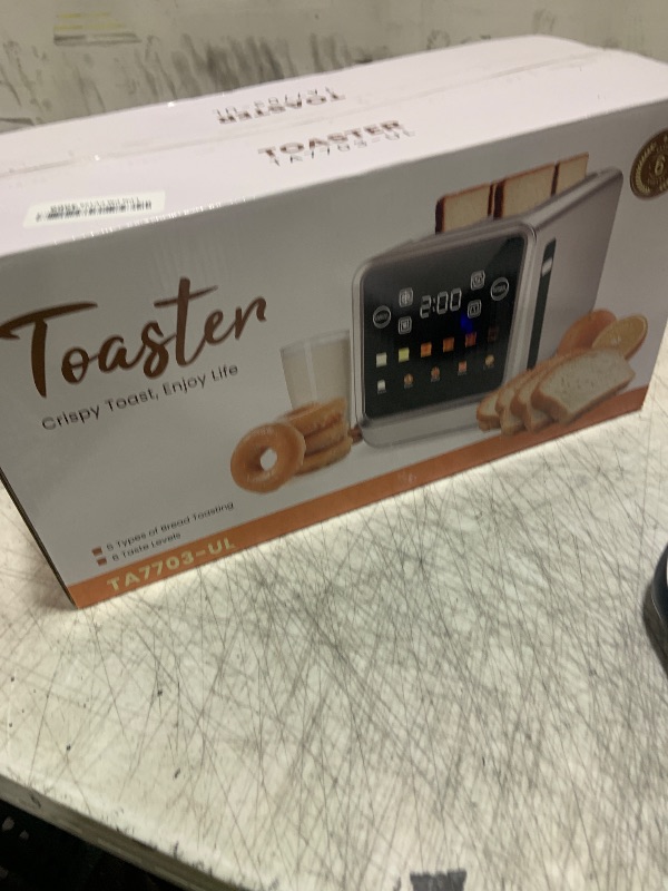 Photo 1 of Toaster 4 Slice Long Slot – 1.5" Wide Slots for Thick Bread, Bagels & Artisan Bread, Stainless Steel with Touchscreen, Countdown Timer, 6 Shade Settings, Defrost & Reheat & Single-Slice Modes