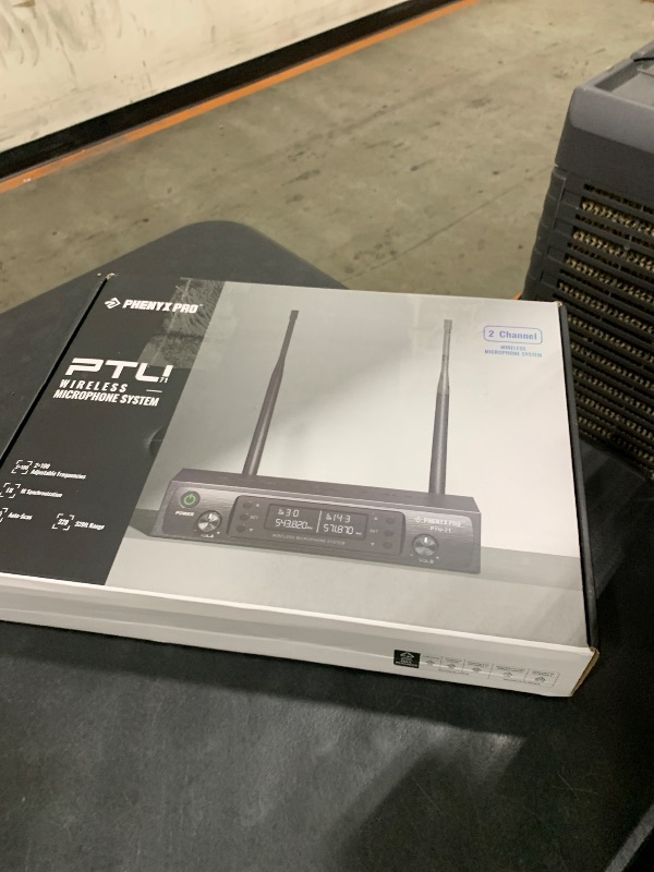 Photo 1 of Phenyx Pro Wireless Microphone System, Dual Channel 100 UHF Metal Receiver, 328ft Range Auto Scan, Cordless Handheld & Bodypack & Lapel Mic Combo for Karaoke Church Speech PTU-71-1H1B