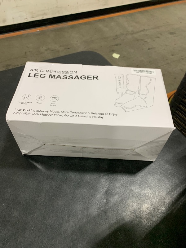 Photo 1 of Leg Massager for Circulation and Pain Relief, Air Compression Leg and Foot Massager to Relieve Pain Swelling Edema with 2 Size Extensions- Great Gift for Wife Mom and Friend