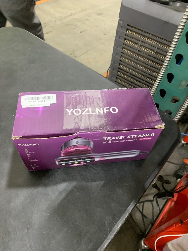 Photo 1 of Portable Travel Steamer: 2-in-1 Mini Handheld Garment Steamer Iron - Fast 15s Heat Up & 5 Steam Settings - Large Ceramic Panel - Purple Pink Color - 110-120V Purple Pink