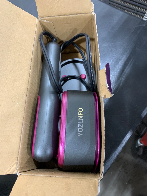 Photo 1 of Portable Travel Steamer: 2-in-1 Mini Handheld Garment Steamer Iron - Fast 15s Heat Up & 5 Steam Settings - Large Ceramic Panel - Purple Pink Color - 110-120V Purple Pink