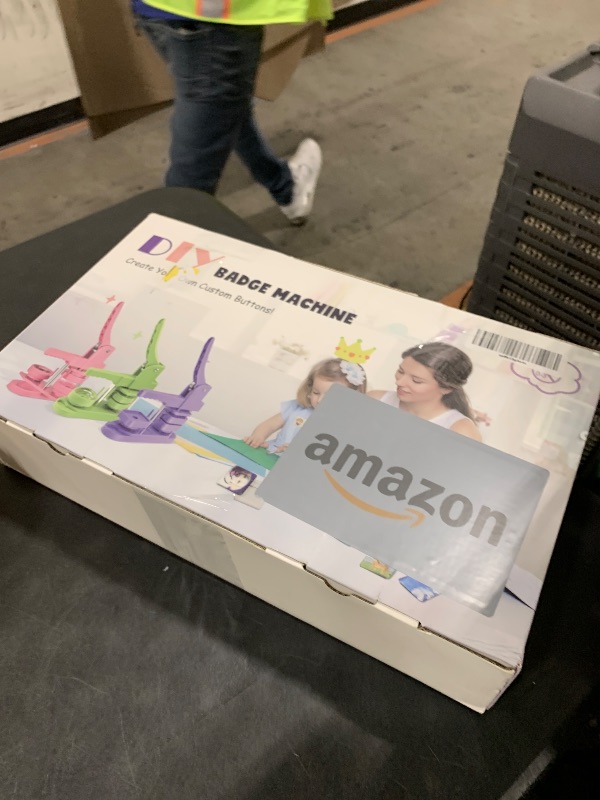 Photo 1 of Square Magnet Button Maker Press Machine with 100 Sets Square Badge Making Supplies 2'' x 2'', Custom Fridge Badges – Ideal for Parties, Events, Business, School