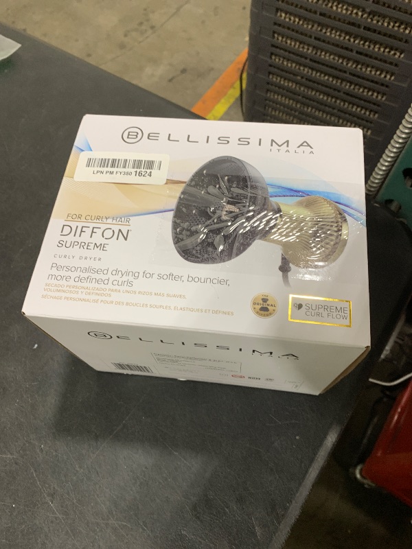 Photo 1 of Bellissima Diffon Supreme Diffuser & Curly Hair Dryer - XL Diffuser for Long Waves, Curls, Coils - Cool Button - Anti-Frizz Technology