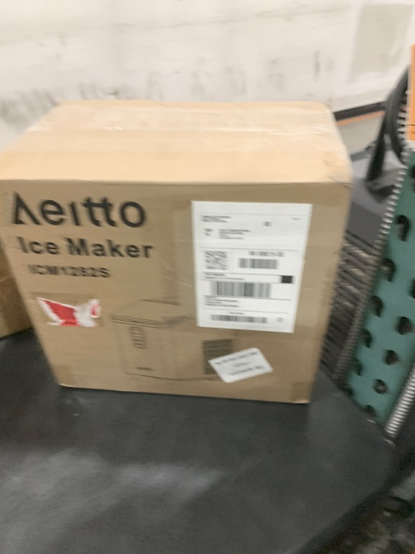 Photo 1 of Aeitto Ice Maker Countertop 26lbs/24H, Ice Machine 8 Ice Cubes Ready in 6 Mins, 2 Sizes of Bullet Ice Portable Ice Makers with Basket & Scoop, Auto Self-Cleaning for Home/Kitchen/Office Stainless