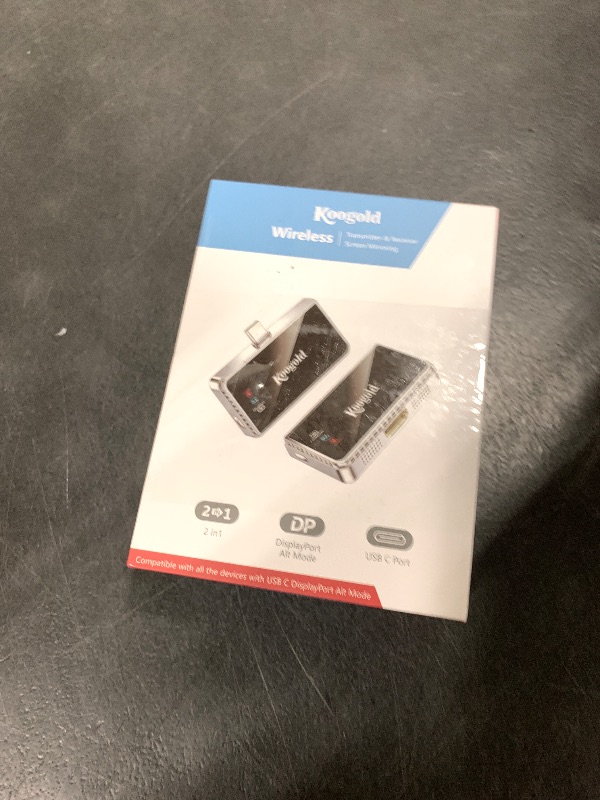 Photo 1 of Koogold Wireless HDMI Transmitter and Receiver USB C,Elegant Solid Design, 4K Input 1080p@60Hz Output, Plug and Play, Stream Laptop/Tablet/Phone to TV/Monitor/Projector