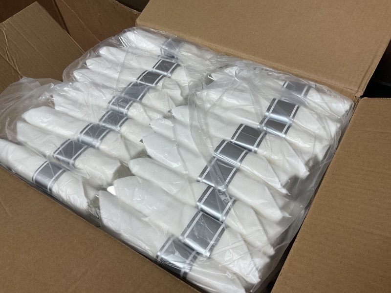 Photo 1 of ISFANGCO 100 Pack Pre Rolled Gold Plastic Silverware Set with Napkins,Disposable Wrapped Heavy Duty Cutlery Set for Wedding Birthday Party-100 Forks,Knives,Spoons,Utensils Set,Plasticware Bulk