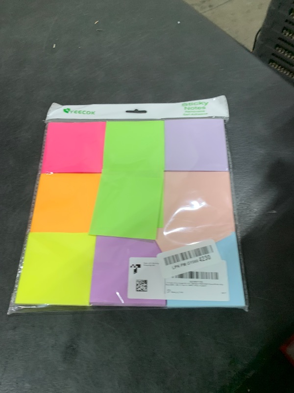 Photo 1 of (18 Pads) Sticky Notes 3x3 inch, Self-Stick Pads Bright Colors Sticky Note, Recyclable, Easy to Post for Home, Office, Notebook