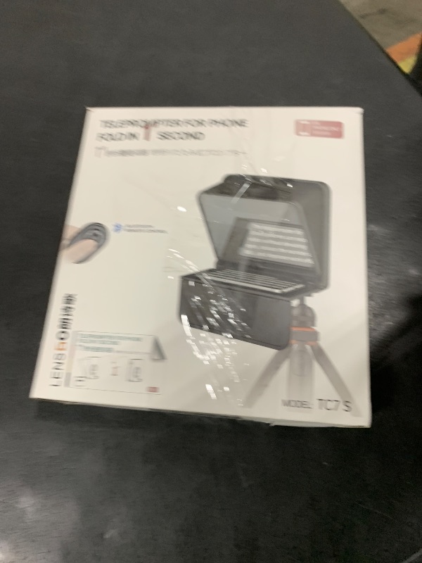 Photo 1 of LENSGO TC7S Portable Teleprompter for Phone, One-Second Fold Mini Teleprompter with Remote Control,App Compatible with iPhone & Android for Online Teaching Vlog Live Streaming Interview