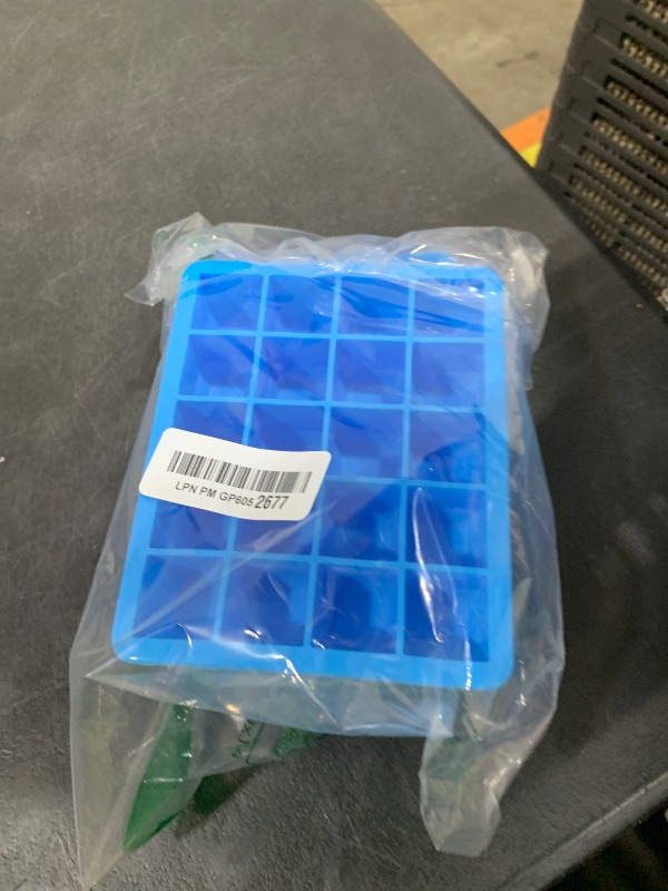 Photo 1 of 1/2-Cup & 1 Tbsp Silicone Freezer Molds - Perfect for Storing Garlic, Herbs, Ginger, Pesto, Tomato Paste, Freezing Soup,Stews,Sauces,Purees and More - Silicone Food Freezer Tray (Blue 2 Pack)