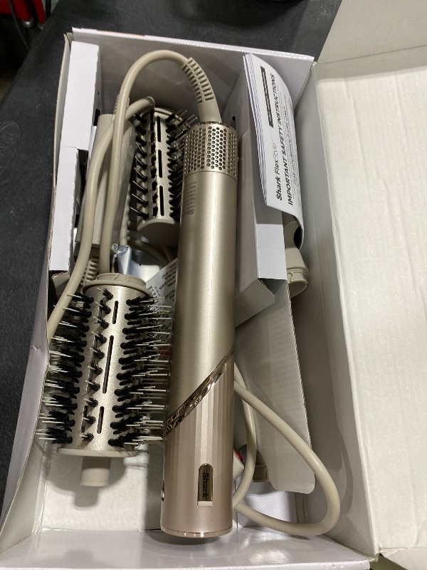 Photo 1 of Shark FlexStyle Air Styling & Drying System, Powerful Hair Dryer Brush & Multi-Styler with Auto-Wrap Curlers, Paddle Brush, Oval Brush, Concentrator Attachment, Stone, HD430