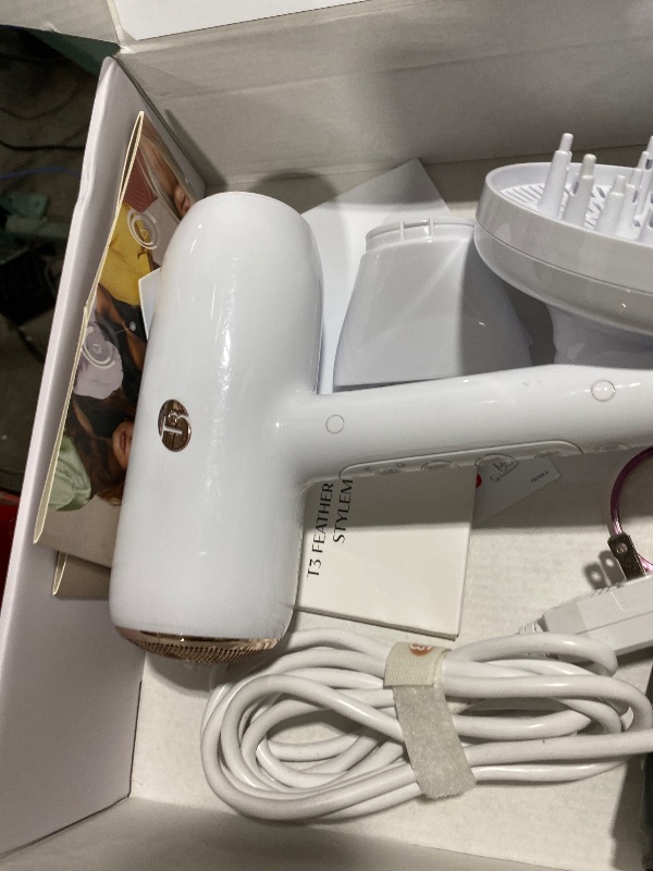 Photo 1 of T3 Featherweight StyleMax Professional Ionic Hair Dryer with Custom Heat Automation & 4 Attachments, Fast Drying, Lightweight with 5 Heat & 3 Speed Settings, 2 Concentrators, Diffuser & Smoothing Comb
