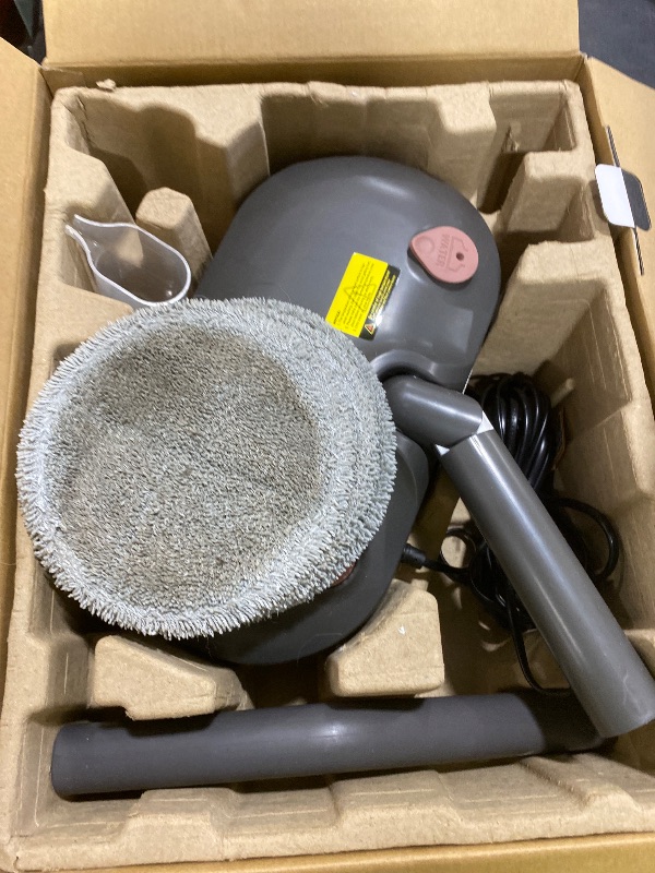 Photo 1 of Scrubbing Steam Mop with Rotating Pads, Spin Steam Cleaner for Floor Cleaning,Large Tank,23FT Cord, LED Headlights,Reusable Pads & Self-Standing,Safe for Hard Floor/Laminate/Marble