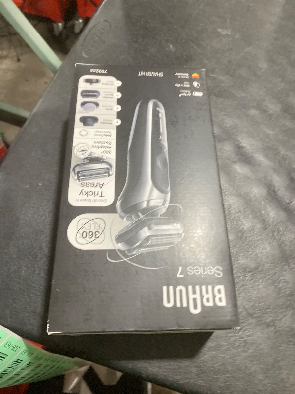 Photo 1 of Braun Series 7 7032cs Flex Electric Razor for Men, Wet & Dry, Electric Razor, Rechargeable, Cordless Foil Shaver with Beard Trimmer and Charging Stand, Silver