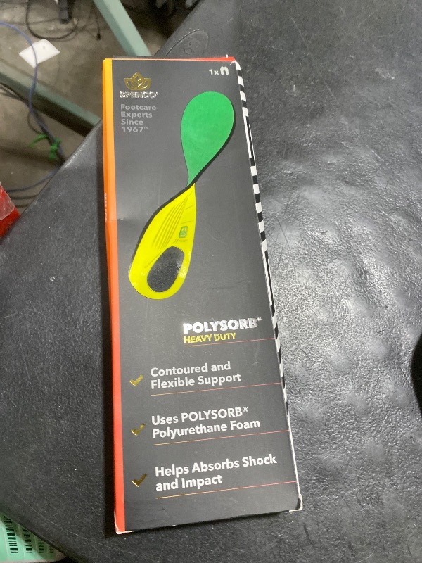 Photo 1 of Spenco PolySorb Heavy Duty Insoles - Performance Foam Shoe Inserts w/ 4-Way Stretch Fabric & SpenCore Layer for Shock Absorption, Odor Control & All-Day Comfort & Stability - Fits Most Shoes