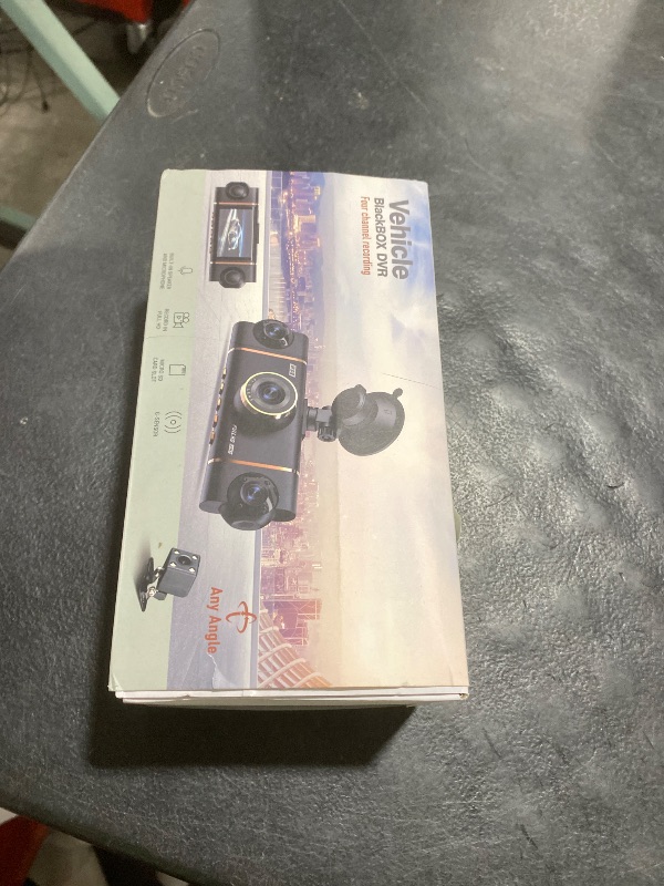 Photo 1 of 4K+1080P*3 FHD Car Camera, 4 Channel 360° Dash Cam Front Rear Inside & Left Right, 5GHz WiFi & App Control, 24H Parking Mode, G-Sensor, 8 IR Lamps Night Vision, Loop Recording, Includes 64GB SD Card