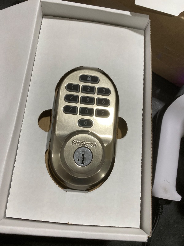 Photo 1 of Kwikset Halo Wi-Fi Smart Lock, Keyless Entry Door Deadbolt, Geofence Auto-Unlock, Grade AAA Certified, No Hub Required Easy Install, Satin Nickel Lifetime Finish Warranty, Backlit Keypad